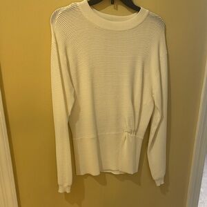 Nine West Cream Ribbed Women's Sweater